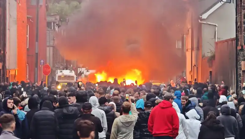Kuzey İrlanda'da Cinsel Saldırı Protestosunda Sıcak Gelişmeler: Evler Alev Alev!