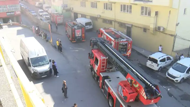 İstanbul'da Tekstil Atölyesinde Çıkan Yangın Paniğe Neden Oldu