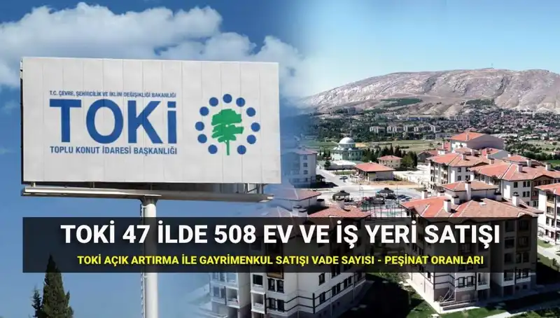 TOKİ Açık Artırma İle 508 Konut ve İş Yeri Satışı Yapıyor!